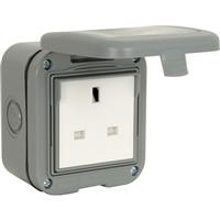 Unbranded BG IP55 Socket 1 Gang 13A Polycarbonate