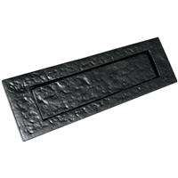 Eclipse Antique Iron Letter Plate in Black Cast Iron