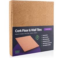 Treefloor Plain Cork Tiles 300mm x 300mm (9 Pk)