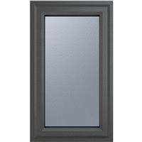Crystal Casement uPVC Window Left Hand Opening 610mm x 820mm Obscure Triple Glazed /White in Grey