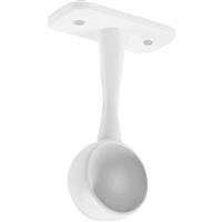 Hiatt Wardrobe Rail 19mm End Bracket (10 Pack) in White Zinc