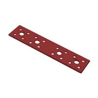 Powapost Dual Coated Heavy Duty Flat Connector Plate 40 x 175mm - 3mm Thick in Red Powder Coated Steel