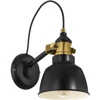 Eglo Thornford Vintage Wall Light & Bronze in Black Steel