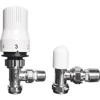 Flume Contract TRV & Lockshield 15mm in Chrome Brass