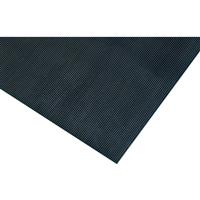 Blue Diamond Rubber Rib Anti-Slip Floor Matting 3mm x 10m x 0.9m Roll - in Black
