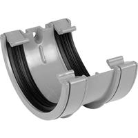 Aquaflow 112mm Half Round Union Bracket in Grey Rubber