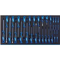 Draper Soft Grip Screwdriver Set in Full Drawer EVA Insert Tray 27 Piece Steel