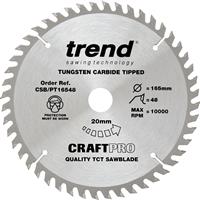 Trend Craft Plunge Saw Blade 165 x 48T x 20mm CSB/PT16548