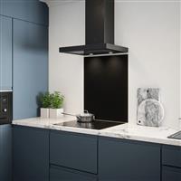 Splashback Matt Self-Adhesive Glass 600 x 750mm in Black
