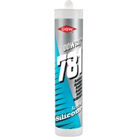 Dow sil 781 Acetoxy Silicone 310ml in White Aluminium