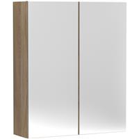 Nuie Arno Mirrored Cabinet 600mm Bleached in Oak MFC