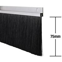 Stormguard Heavy Duty Large Brush Strip 75mm Brush in Aluminium