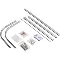 Croydex Slenderline Shower Track Kit in Chrome Aluminium