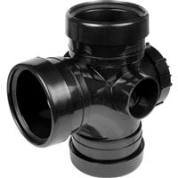 Aquaflow Access Branch 110mm 92.5deg in Black
