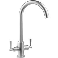 Deva Newton Mono Mixer Kitchen Tap Brushed in Chrome Brass