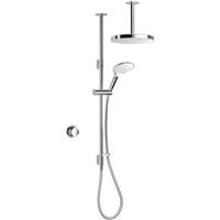 Mira Mode Dual Thermostatic Digital Mixer Shower Pumped Ceiling Fed in Chrome Stainless Steel