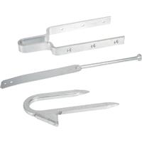 GateMate Field Gate Spring Fastener Set Staple Catch 600mm Galvanised in Silver