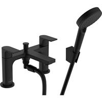 Hansgrohe Rebris E Bath Shower Mixer Tap Matt in Black Brass