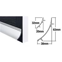 Stormguard Rain Deflector Aluminium 63mm in Silver