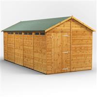 Powersheds Power Apex Security Shed 18' x 8' in Natural Timber