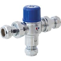 Pegler Yorkshire Pegler PEG402 TMV2 & TMV3 Thermostatic Mixing Valve 22mm in Chrome Brass