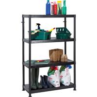 Barton Plastic 4 Tier Shelving Unit 1400 x 900 x 400mm (2 Pk)