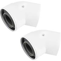 Ideal Boilers Ideal Logic/Vogue Elbow 45deg (2 Pack) in White Plastic