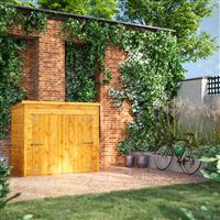 Power Pent Bike Shed 6' x 3' in Natural Timber