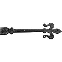Eclipse Antique Iron Hinge Front 400mm in Black