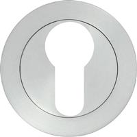 Stanza Euro Profile Escutcheon Satin in Chrome Plastic