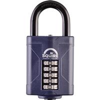 Squire Combination Weatherproof Padlock 60 x 10 x 34mm in Blue Die Cast Zinc Alloy