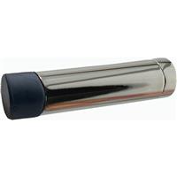 Projection Door Stop Polished (2 Pack) in Silver Rubber