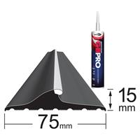 Stormguard Garage Door Threshold 2515mm in Black Rubber