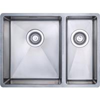 Unbranded Stainless Steel 1.5 Bowl Kitchen Sink Left Hand 590 x 440 x 190mm in Silver