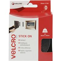 Velcro Brand Stick On Tape 20mm x 2.5m in Black