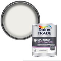 Dulux Trade Diamond Satinwood Paint Pure Brilliant 1L in White
