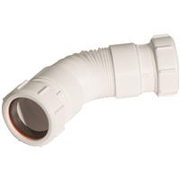 McAlpine Flexi Waste Connector 1 1/2" Uni Outlet x Uni Outlet FLEXCON4 in White
