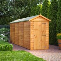 Power Overlap Apex Shed 18' x 4' No Windows in Natural Timber