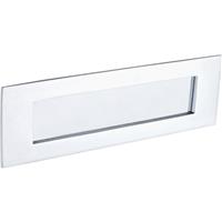 Victorian Letter Plate Satin Chrome in Silver