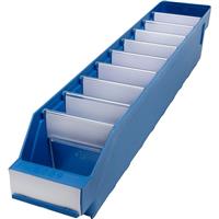 Barton Blue Shelf Bin 500 x 90 x 95mm (40 Pk) Steel