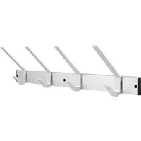 Aluminium Utility Hook Rail 4 Hook in Silver