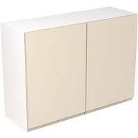 Kitchen Kit Flatpack J-Pull Kitchen Cabinet Wall Unit Super Gloss 1000mm in Cashmere MFC