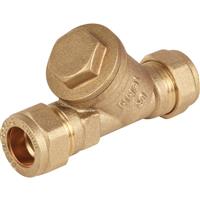 Unbranded Compression Inline Y Filter 22mm in Gold Steel