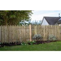 Forest Garden Pressure Treated Contemporary Picket Fence Panel 6' x 3' (5 Pack) in Natural Timber