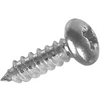 Screw-Tite Pozi Pan Head Zinc Plated Screw 4.0 x 16mm (200 Pack) in Silver Plastic
