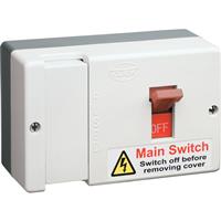 Scolmore Click Click Scolmore DB700 80A Fused Main Switch in Grey Urea