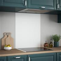 Splashback Ice Self-Adhesive Glass 600 x 750mm in White
