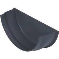 Aquaflow 112mm Half Round Stop End Internal in Anthracite Grey PVCU