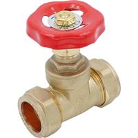 Flume Gate Valve 22mm in Gold Brass