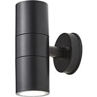 Coast Neso Up & Down Wall Light IP44 LED GU10 2 x 7W in Black Polycarbonate